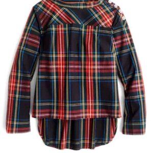 J. Crew Women's Plaid Blouse w Jewel Buttons